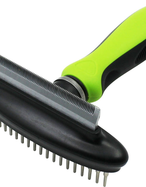 Load image into Gallery viewer, Pet Life ® Flex Series 2-in-1 Dual-Sided Grooming Undercoat Pet Rake and Deshedder
