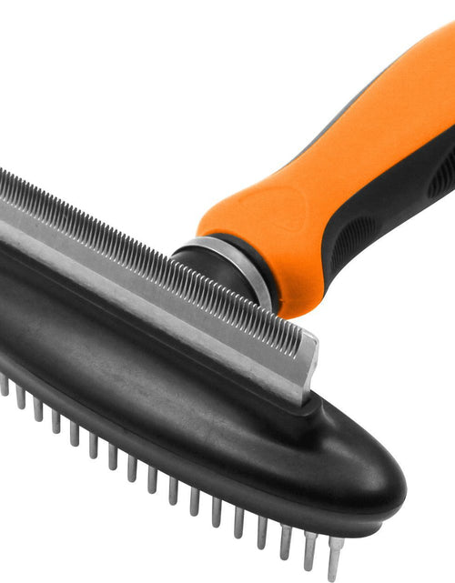 Load image into Gallery viewer, Pet Life ® Flex Series 2-in-1 Dual-Sided Grooming Undercoat Pet Rake and Deshedder
