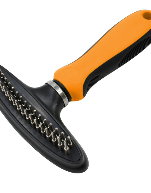 Load image into Gallery viewer, Pet Life ® Flex Series Dual-Row Grooming Rake Pet Comb
