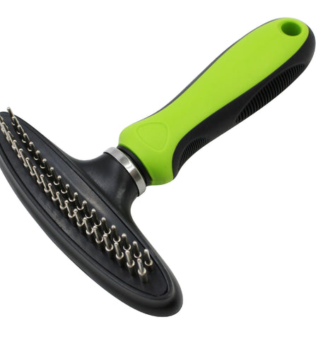 Pet Life ® Flex Series Dual-Row Grooming Rake Pet Comb