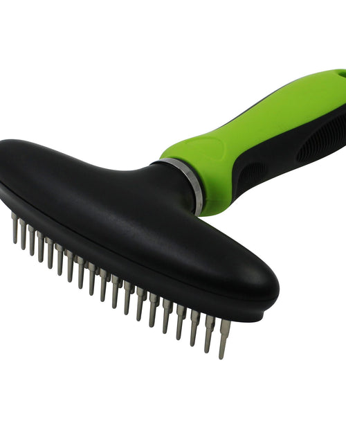 Load image into Gallery viewer, Pet Life ® Flex Series Dual-Row Grooming Rake Pet Comb
