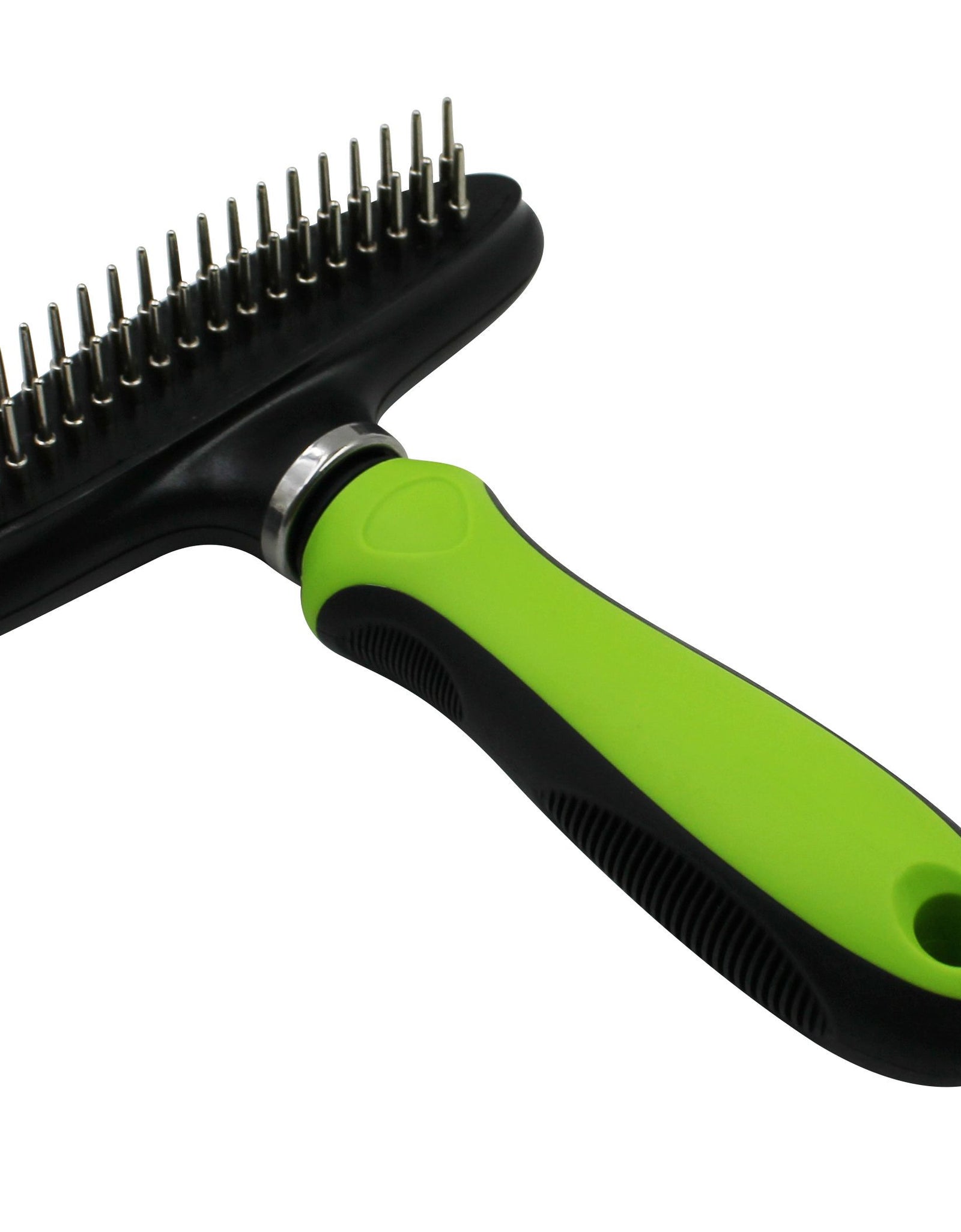 Pet Life ® Flex Series Dual-Row Grooming Rake Pet Comb