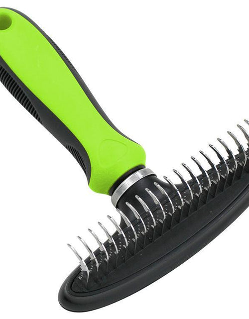 Load image into Gallery viewer, Pet Life ® Flex Series Undercoat Dematter Grooming Pet Rake
