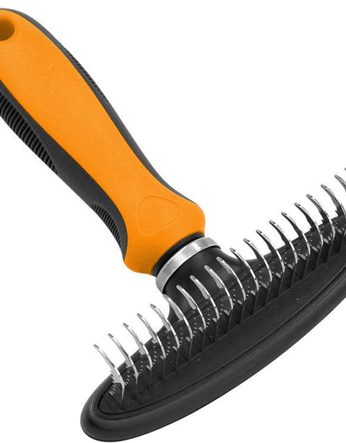Load image into Gallery viewer, Pet Life ® Flex Series Undercoat Dematter Grooming Pet Rake
