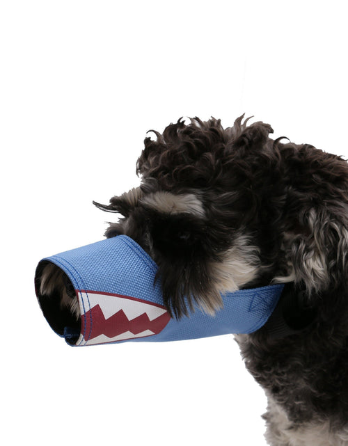 Load image into Gallery viewer, Pet Life ® 'Funimation' Animated Nylon Mesh Protective Travel Anti-Bark Dog Muzzle
