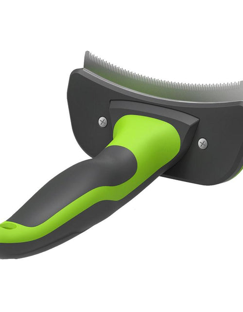 Load image into Gallery viewer, Pet Life ® 'Fur-Guard' Easy Self-Cleaning Grooming Deshedder Pet Comb
