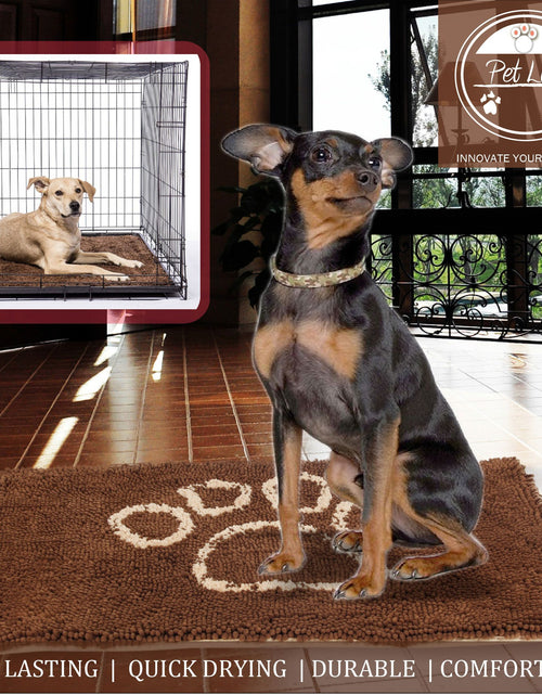 Load image into Gallery viewer, Pet Life ® 'Fuzzy' Quick-Drying Anti-Skid and Machine Washable Dog Mat
