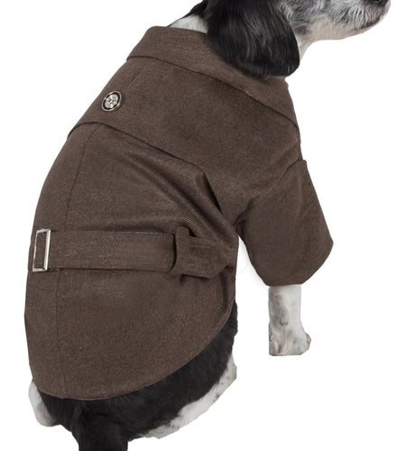 Pet Life ® 'Galore Back-Buckled' Fashion Wool Dog Jacket Coat