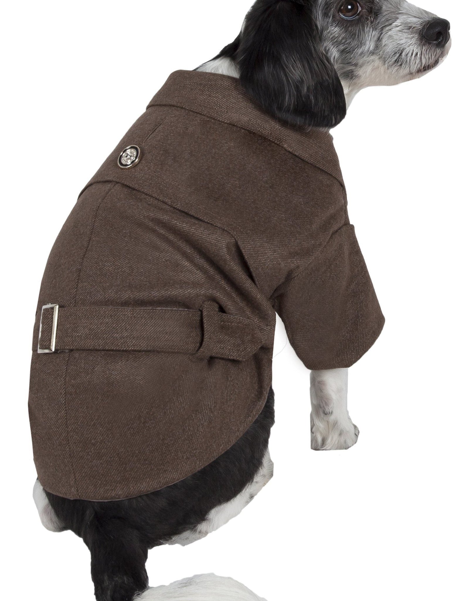 Pet Life ® 'Galore Back-Buckled' Fashion Wool Dog Jacket Coat