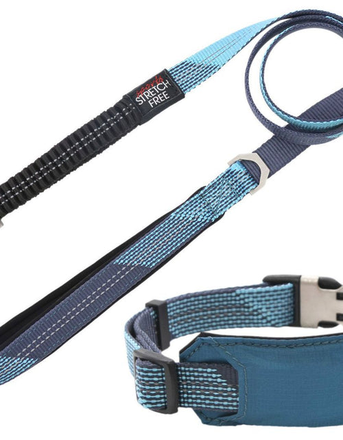 Load image into Gallery viewer, Pet Life ® 'Geo-prene' 2-in-1 Shock Absorbing Neoprene Padded Reflective Dog Leash and Collar
