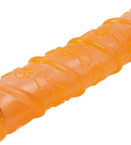 Pet Life ® 'Glow-Stick' TPR and LED Lighting Squeak and Chew Dog Toy