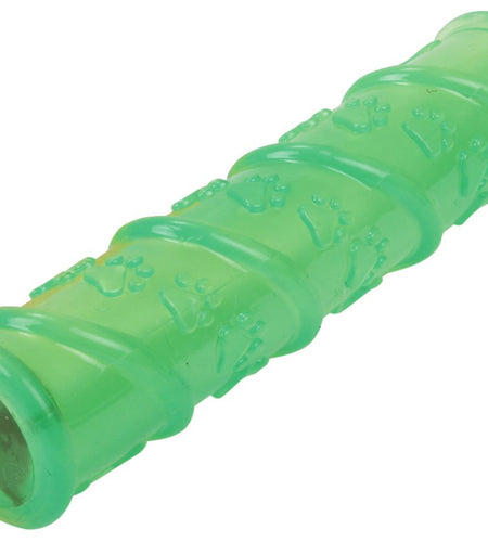 Pet Life ® 'Glow-Stick' TPR and LED Lighting Squeak and Chew Dog Toy