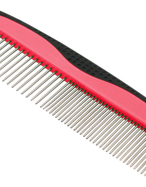 Load image into Gallery viewer, Pet Life ® Grip Ease' Wide and Narrow Tooth Grooming Pet Comb
