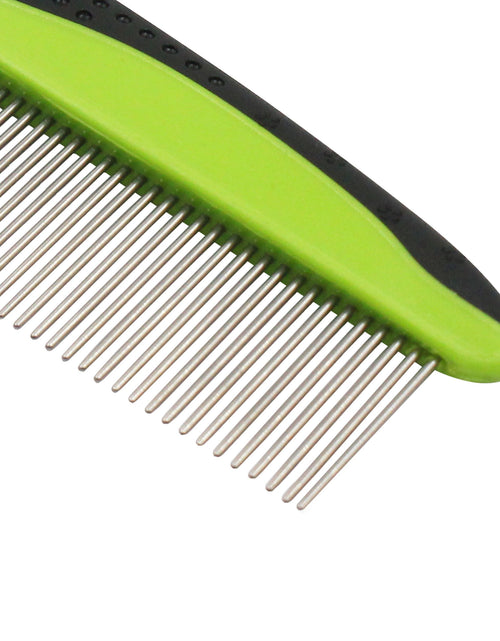 Load image into Gallery viewer, Pet Life ® Grip Ease' Wide and Narrow Tooth Grooming Pet Comb
