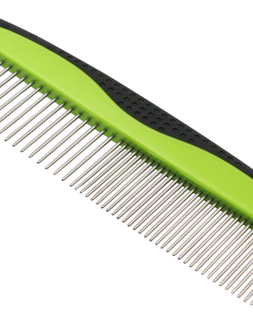 Load image into Gallery viewer, Pet Life ® Grip Ease' Wide and Narrow Tooth Grooming Pet Comb
