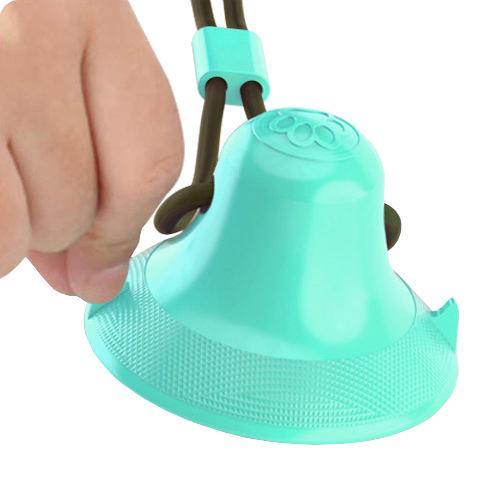 Load image into Gallery viewer, Pet Life ® 'Grip N' Play' Treat Dispensing Football Shaped Suction Cup Dog Toy
