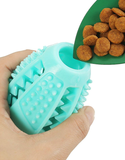 Load image into Gallery viewer, Pet Life ® 'Grip N' Play' Treat Dispensing Football Shaped Suction Cup Dog Toy
