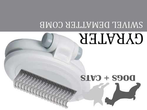 Load image into Gallery viewer, Pet Life ® 'Gyrater' Swivel Travel Grooming Dematting Pet Comb
