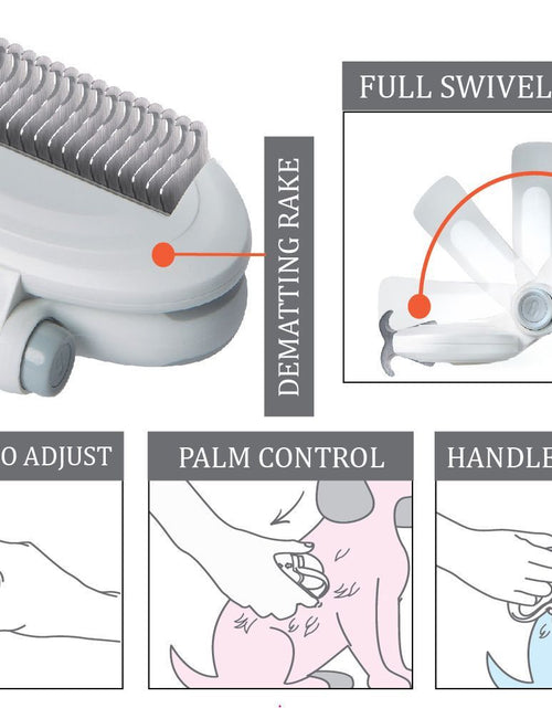 Load image into Gallery viewer, Pet Life ® 'Gyrater' Swivel Travel Grooming Dematting Pet Comb
