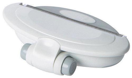 Load image into Gallery viewer, Pet Life ® 'Gyrater' Swivel Travel Grooming Deshedding Pet Comb
