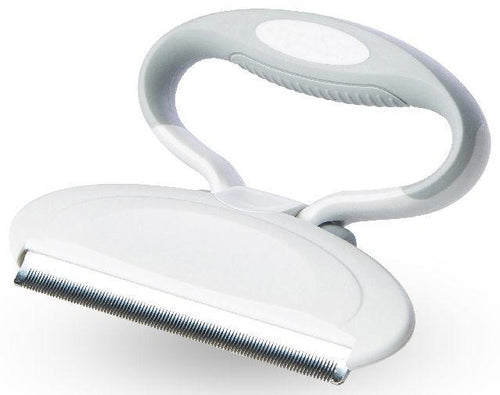 Load image into Gallery viewer, Pet Life ® 'Gyrater' Swivel Travel Grooming Deshedding Pet Comb
