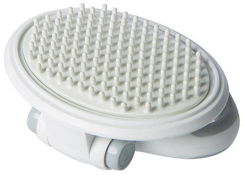 Load image into Gallery viewer, Pet Life ® 'Gyrater' Swivel Travel Silicone Massage Grooming Cat Brush
