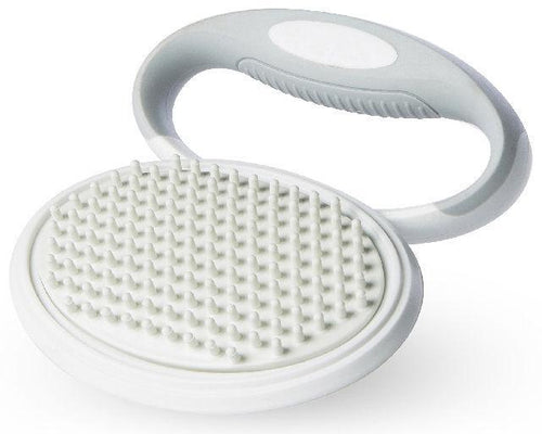 Load image into Gallery viewer, Pet Life ® 'Gyrater' Swivel Travel Silicone Massage Grooming Cat Brush
