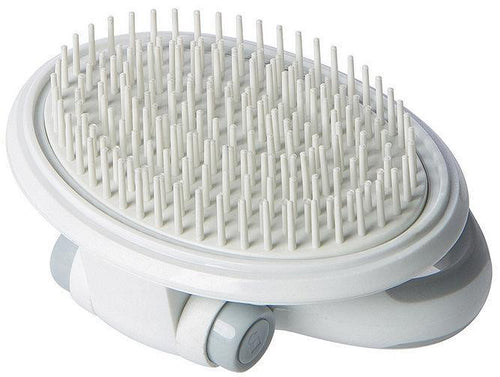 Load image into Gallery viewer, Pet Life ® 'Gyrater' Swivel Travel Soft Grooming Pet Pin Brush

