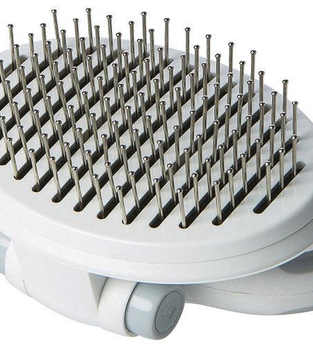 Pet Life ® 'Gyrater' Travel Self-Cleaning Swivel Grooming Pet Pin Brush