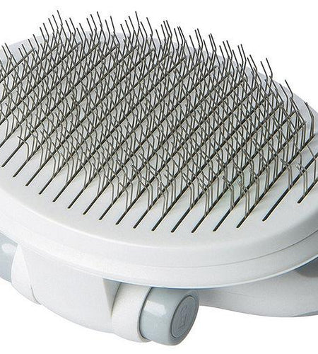 Pet Life ® 'Gyrater' Travel Self-Cleaning Swivel Grooming Slicker Pet Brush