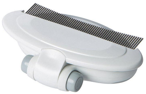 Load image into Gallery viewer, Pet Life ® 'Gyrater' Travel Swivel Curved Pet Grooming Pin Comb
