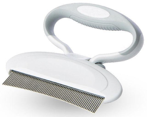 Load image into Gallery viewer, Pet Life ® 'Gyrater' Travel Swivel Curved Pet Grooming Pin Comb
