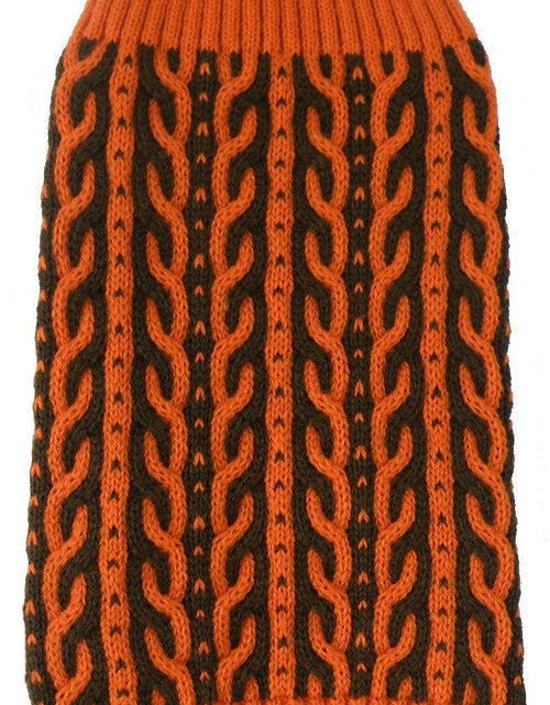 Load image into Gallery viewer, Pet Life ® 'Harmonious' Dual Color Weaved Heavy Cable Knitted Fashion Designer Dog Sweater
