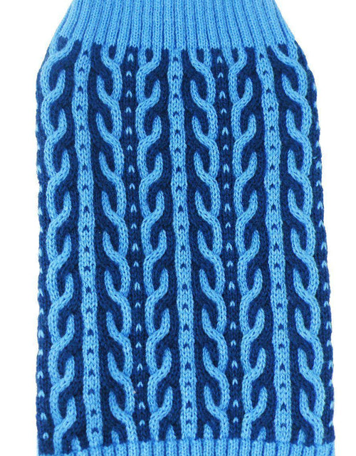 Load image into Gallery viewer, Pet Life ® 'Harmonious' Dual Color Weaved Heavy Cable Knitted Fashion Designer Dog Sweater
