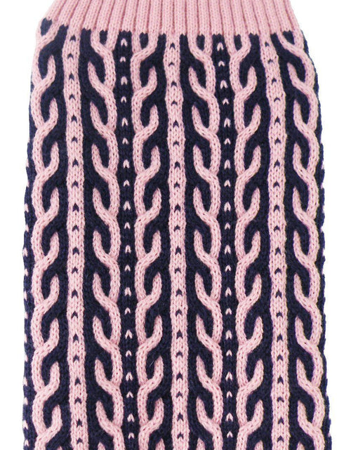 Load image into Gallery viewer, Pet Life ® 'Harmonious' Dual Color Weaved Heavy Cable Knitted Fashion Designer Dog Sweater
