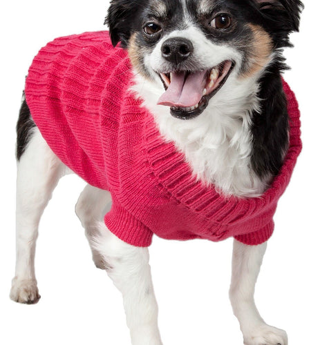 Pet Life ® Heavy Cotton Rib-Collared Fashion Dog Sweater