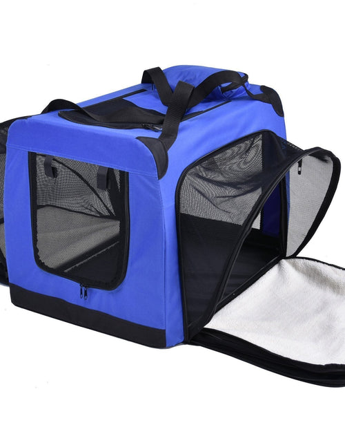 Load image into Gallery viewer, Pet Life ®  'Hounda Accordion' Metal Framed Soft-Folding Collapsible Dual-Sided Expandable Pet Dog Crate
