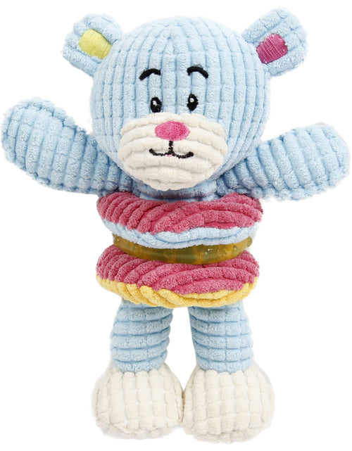 Load image into Gallery viewer, Pet Life ® 'Hugga-Bear' Plush Squeaking and Rubber Teething Newborn Puppy Dog Toy
