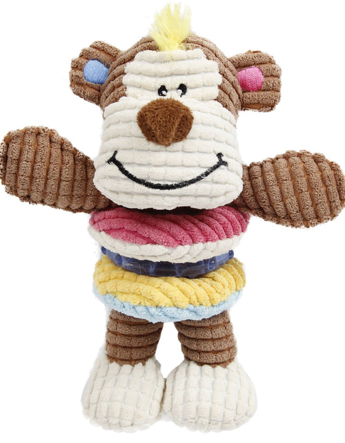 Load image into Gallery viewer, Pet Life ® 'Hugga-Bear' Plush Squeaking and Rubber Teething Newborn Puppy Dog Toy
