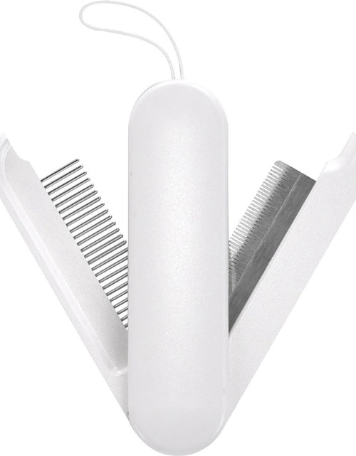 Load image into Gallery viewer, Pet Life ® 'JOYNE' Multi-Functional 2-in-1 Swivel Travel Grooming Comb and Deshedder
