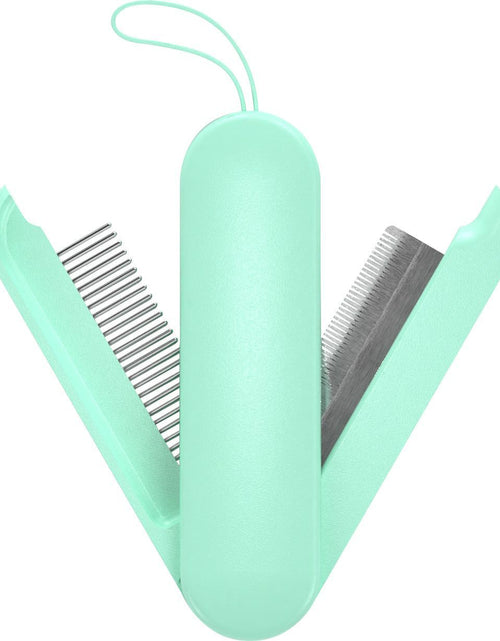 Load image into Gallery viewer, Pet Life ® 'JOYNE' Multi-Functional 2-in-1 Swivel Travel Grooming Comb and Deshedder
