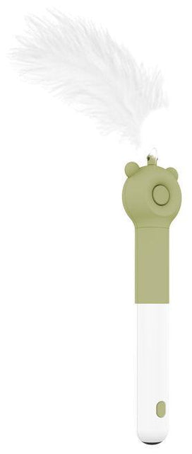 Load image into Gallery viewer, Pet Life ® 'KITIQUE" 3-in-1 Retractable and Extendable Feathered and Laser Wand Kitty Cat Teaser
