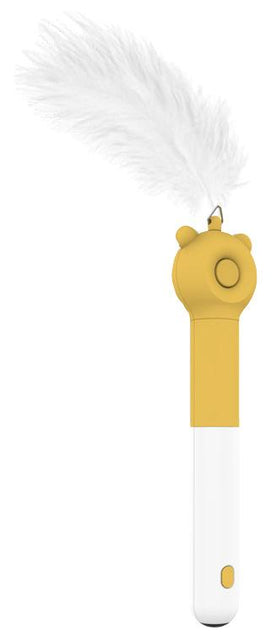 Load image into Gallery viewer, Pet Life ® 'KITIQUE" 3-in-1 Retractable and Extendable Feathered and Laser Wand Kitty Cat Teaser
