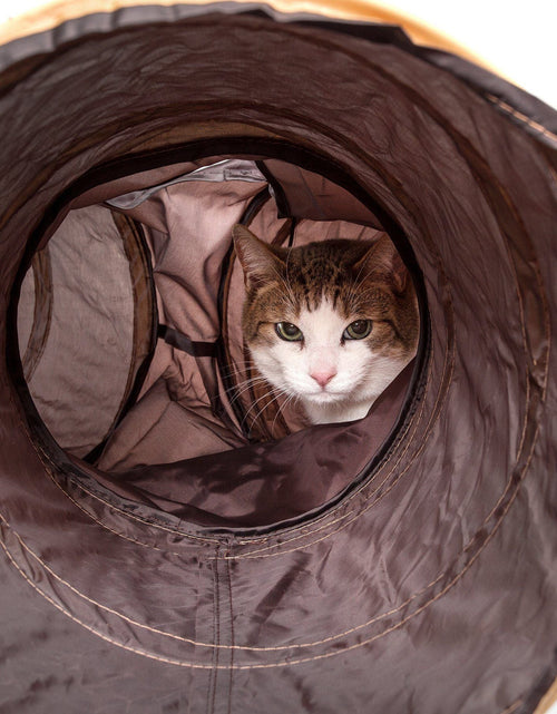 Load image into Gallery viewer, Pet Life ® 'Kitting-Go-Seek' Collapsible Folding Travel 3-way Kitty Cat Tunnel
