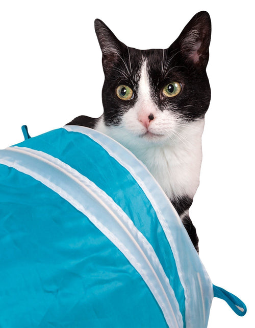 Load image into Gallery viewer, Pet Life ® 'Kitting-Go-Seek' Collapsible Folding Travel 3-way Kitty Cat Tunnel
