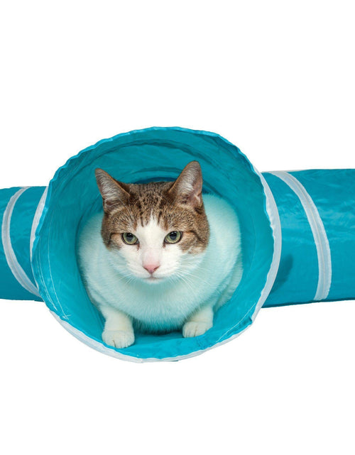 Load image into Gallery viewer, Pet Life ® 'Kitting-Go-Seek' Collapsible Folding Travel 3-way Kitty Cat Tunnel
