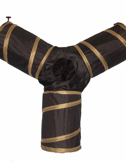 Load image into Gallery viewer, Pet Life ® 'Kitting-Go-Seek' Collapsible Folding Travel 3-way Kitty Cat Tunnel

