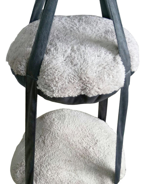 Load image into Gallery viewer, Pet Life ® 'Kittyhaus' Dual-Lounge Hanging Relaxing Kitty Cat Pillow Bed Hammock Lounger
