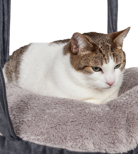 Pet Life ® 'Kittyhaus' Dual-Lounge Hanging Relaxing Kitty Cat Pillow Bed Hammock Lounger