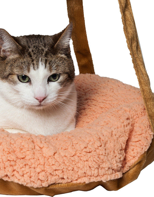 Load image into Gallery viewer, Pet Life ® 'Kittyhaus' Dual-Lounge Hanging Relaxing Kitty Cat Pillow Bed Hammock Lounger
